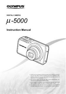 Olympus Mju Digital 5000 manual. Camera Instructions.